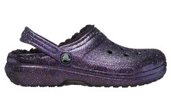 Crocs Classic Clog Space Glitter Lined ✨ 210764-0C4 GLOW IN DARK ✨Kids J2