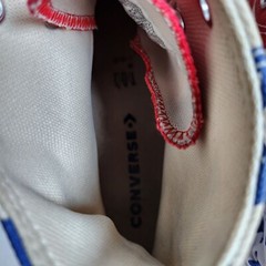 Converse Chuck Taylor All Star High Top Shoes Junior 6 USA Flag Stars Stripes