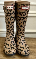 Hunter Kids Original Tall Hybrid Leopard Print Waterproof Rain Boot 2B/3G