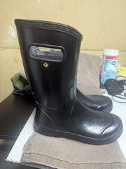 Bogs Rain Boots Youth Black Size 5 Round Toe Waterproof Pull-On Boots