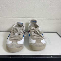 Onitsuka Tiger Mexico 66 White Blue Red Leather Sneaker Shoes Kids K10 US/27 EU