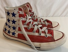 Converse All Star Chuck Taylor High Tops American Flag Junior Size 4 Kids