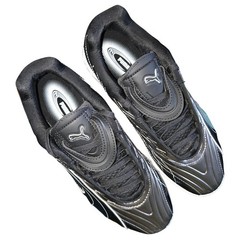 Puma V-S2 Goalgetter Jr Aged Silver Black Kids Sneakers 404135-03 Size 6Y
