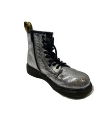 Dr Marten’s Pascal 1460 J Combat Boots Sz 3 Kids In Metallic Croc Print AW004