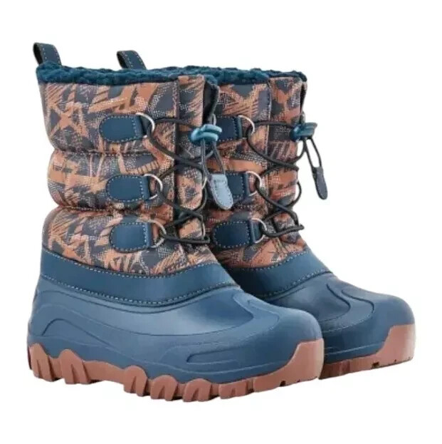 NWT Member’s Mark Kids‘ Snow Boots -10 Degree Cold Rating Navy/Orange 7/8