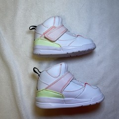 TD Nike Jordan Flight 45 High Kids White Pink Toddler CI5763-176 NEW Size 5c
