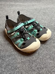 Keen Sandals Kids Size 6 Legion Blue Gray Aqua Knotch Hollow Water Camping Hike