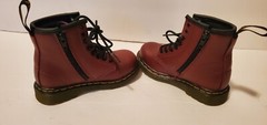 Dr. Martens 1460 T Pascal Side Zipper Boots Cherry Kids Size 8 US/7 UK AW004
