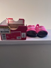 Nike Kawa Slide Unisex Kids Pink Slip-On Sandals US 6C New w/ Box BV1094-610