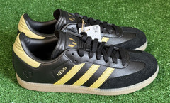 Adidas Samba Messi J Soccer Juniors Size 6 Black-Gold-Gum Big Kids (JR6349), New