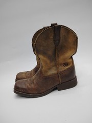 Ariat Rambler Brown Leather Square Toe Western Cowboy Boots Kids 2.5