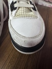 Jordan Air Jordan 4 Leather Mid Top Lace-Up Sneaker White/Red/Black Kids 6Y