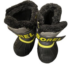 Sorel Commander Snow Boots Black/ Gray Little Kids Size 6
