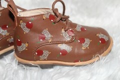 MANUELA De JUAN Handmade Leather baby ankle shoes EU 19 (US 3 1/2-4) NEW SPAIN
