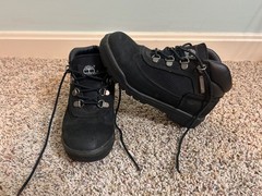 TIMBERLAND Black Nubuck A1AF7 Mid Field Leather Ankle Boot Sz 2.5M