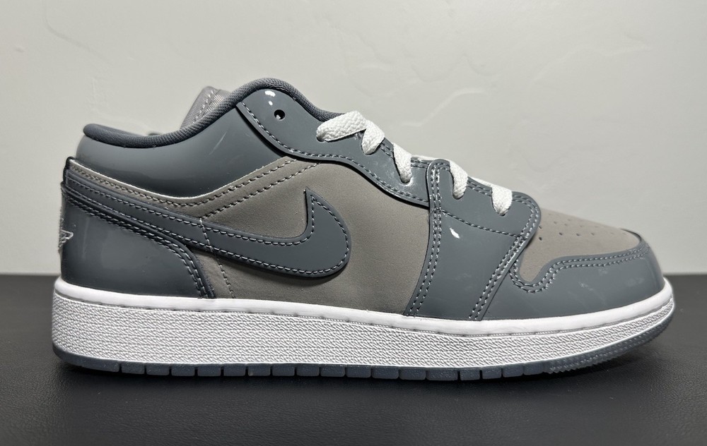 Nike Air Jordan 1 Low SE GS Medium Grey/Cool Grey-White HF3188 011 Size 6.5Y