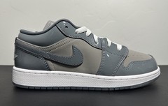 Nike Air Jordan 1 Low SE GS Medium Grey/Cool Grey-White HF3188 011 Size 6.5Y