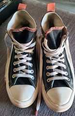 Converse Chucks All Star Move High Top Black Pink Kids Platform Sneakers 6 38.5)