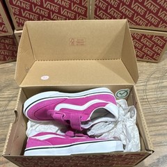 VANS Brooklyn Ls V Raspberry Rose Canvas Unisex Kids 1.0 Hook & Loop