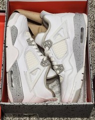 Air Jordan 4 Retro (GS) „2021 White Oreo“ DJ4699 100 Boys Size 6 Excellent Cond
