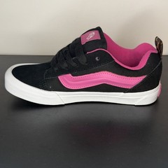 VANS Knu Skool Junior’s Leopard Pop Black Pink Skate Shoes Casual Thick Tongue