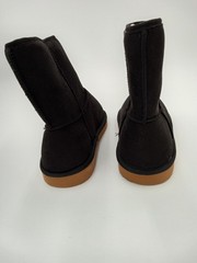 Old Navy Shearling Style Boots Youth Size 2Y Black Faux Suede Fur Lined Cozy