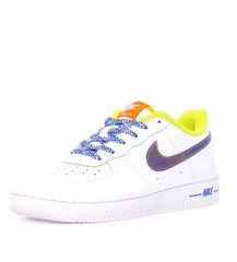 Kid’s Nike Force 1 LV8 White/Multi-Color-Medium Blue (DQ7768 100)