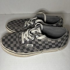 Vans Doheny Black Gray & White Checker Skate Shoes Youth Size 4 Checkerboard