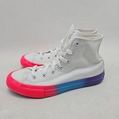 Converse Chuck Taylor All Star High Top White Neon Pink Blue Gradient 664196F 5Y
