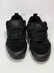 Vans Knu Skool Youth 13– Triple Black Suede/Canvas – VN000EB9GDY – NEW IN BOX