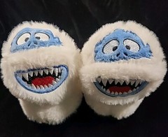 Rudolph the Red-Nose Plush Reindeer BUMBLE Abominable Snowman Slippers Child’s 4