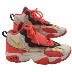 Nike Air Max Speed Turf GS BQ9632 White Pink Youth Size 4.5Y Swoosh Red Orbit