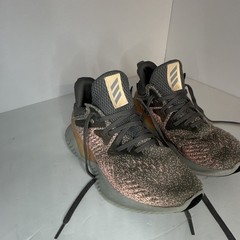 adidas Alphabounce Kids Sneaker Gray/Pink Mesh Lace Up US 4.5 UK4 EU36 2/3