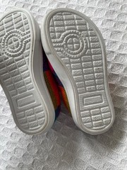 Xibany Original Canvas Slip-On Sneaker, Preteen, Orange/Blue/Pink/Green – Size 6