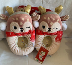 NEW Original Squishmallows Reindeer Character Plush Slippers – Size 2/3