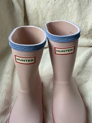 NWD $99 Hunter Kids First Classic Rain Boot Vidalia Pink/Serenity UK11/US10/EU28