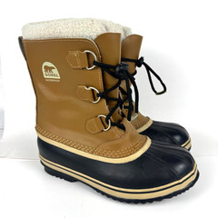 SOREL Yoot Pac Youth Size 7 Waterproof Winter Snow Duck Boots Brown Sherpa Lined