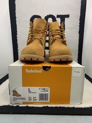 Timberland 6” Waterproof Premium Boot Junior “Wheat” TB112909-713 GS Size 5y