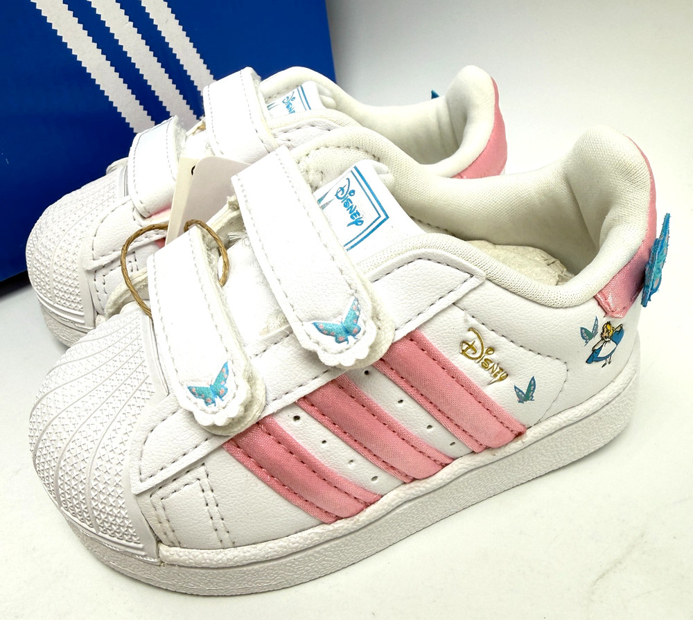ADIDAS Superstar II CF I Disney White Light Pink Aquamarine (TD) IH1743 Toddler