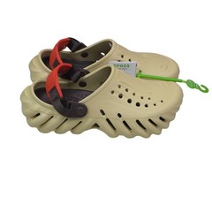 Crocs Echo Clog K Sandals With Adjustable Red Strap Rugged Outdoor Kids J6