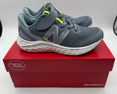 New Balance Fresh Foam Arishi v4 Bungee Lace Shoes Kids 12 M Grey Green PAARIPG4