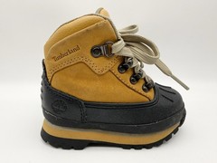 Timberland Toddler US 6 EU 22.5 Wheat Brown Nubuck Black Rubber Euro Hiker Boots