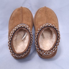 UGG Tasman II Slipper Toddler Size 7 Chestnut Suede Slip-on Baby 2-3T EUC