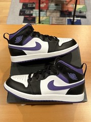 Size 3Y – Nike Air Jordan 1 Mid PS Preschool Dark Iris Black Purple 640734-095