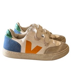 Veja – V-12 LEATHER WHITE MULTICO INDIGO Kids- Size 2 kidcore Designerkids