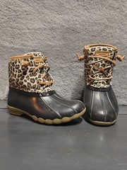 Sperry Saltwater Duck Boot in leopard print