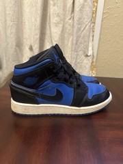 Air Jordan 1 Mid Black Royal Blue Size 4.5Y Dq8423-042 J2