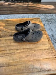 Crocs Dual Comfort Classic Black Winter Lined Clogs Kids Youth Size J2