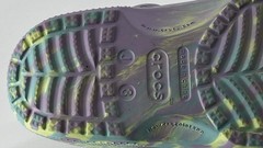 Crocs Classic Marbled Clogs Purple Mint Green Yellow Size Juniors J 3 No Defects