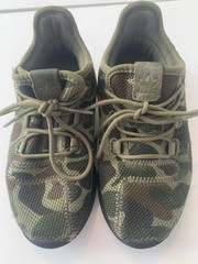 Adidas Originals Tubular Shadow Shoes Kids Size 13K Green Camo Knit Sneakers